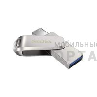 Флешка USB3.1 128GB SanDisk  Ultra Dual Drive Luxe USB Type-C, серебро