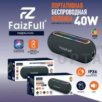 Аудио-колонка беспроводная FaizFull FK290 Чёрный 40W IPX6  TWS Аудио-колонка беспроводная FaizFull FK290 Чёрный 40W IPX6  TWS