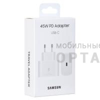 Orig Samsung, сетевое зарядное устройство USB-C 45W PD Adapter, белый