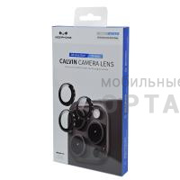 Защитное стекло на камеру KEEPHONE CALVIN, iPhone 16 Pro (6.3), Black