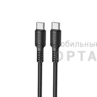 Кабель Type-C to Type-C BOROFONE BX116 Certain, 1.0м, 3A, PD60Вт, ткань, цвет: черный (1/360) Кабель Type-C to Type-C BOROFONE BX116 Certain, 1.0м, 3A, PD60Вт, ткань, цвет: черный (1/360)