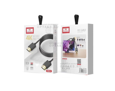Кабель HDMI-HDMI Earldom ET-W24, 3,0 м, черный